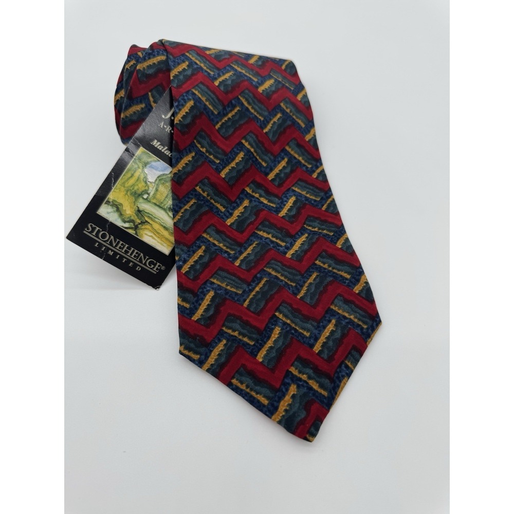 Stonehenge Ltd Jerry Garcia Collection Silk Tie Geometric Multicolor USA NWT